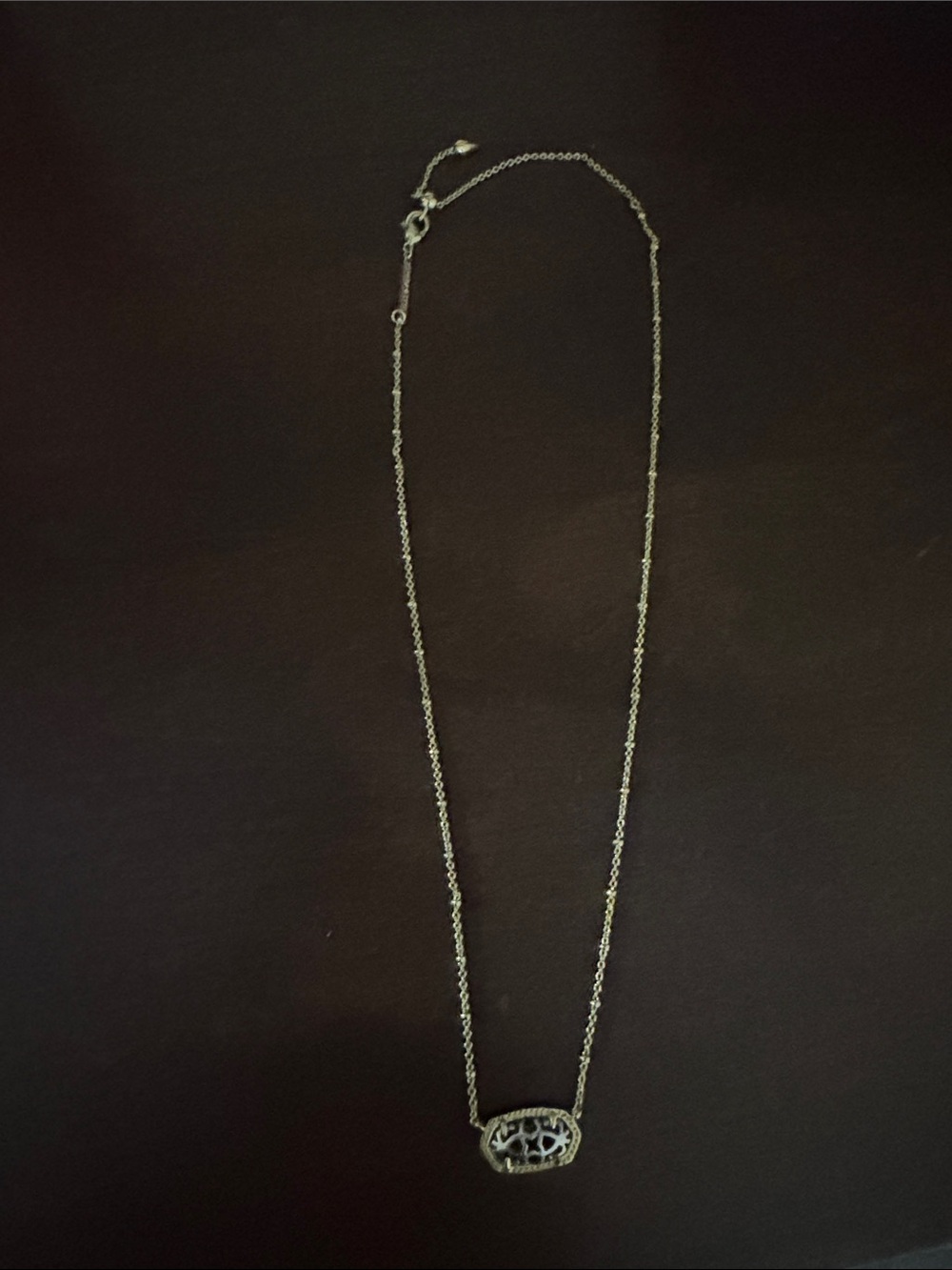 Kendra Scott Silver Filigree Pendant Necklace